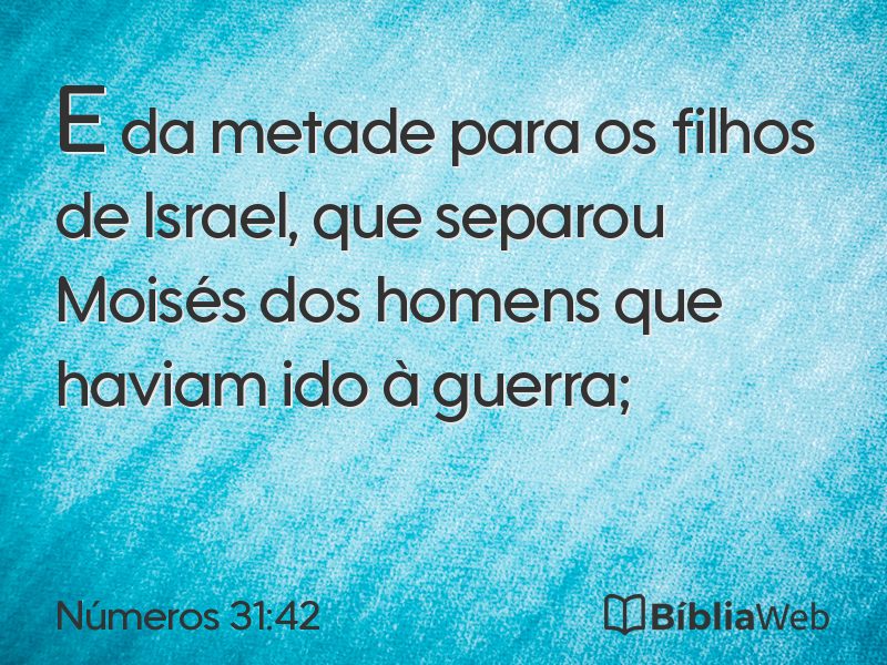 Números 31:42 em imagem para compartilhar