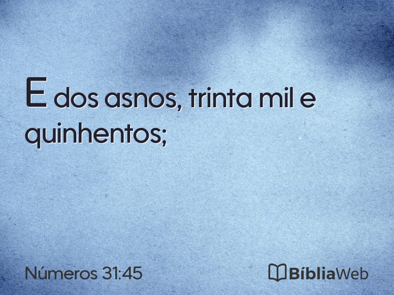 Números 31:45 em imagem para compartilhar
