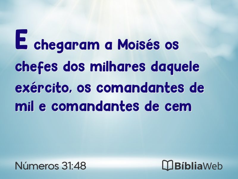 Números 31:48 em imagem para compartilhar