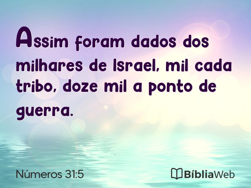 Números 31:5 em imagem para compartilhar