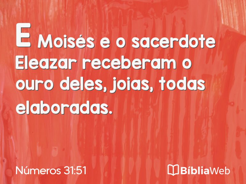 Números 31:51 em imagem para compartilhar