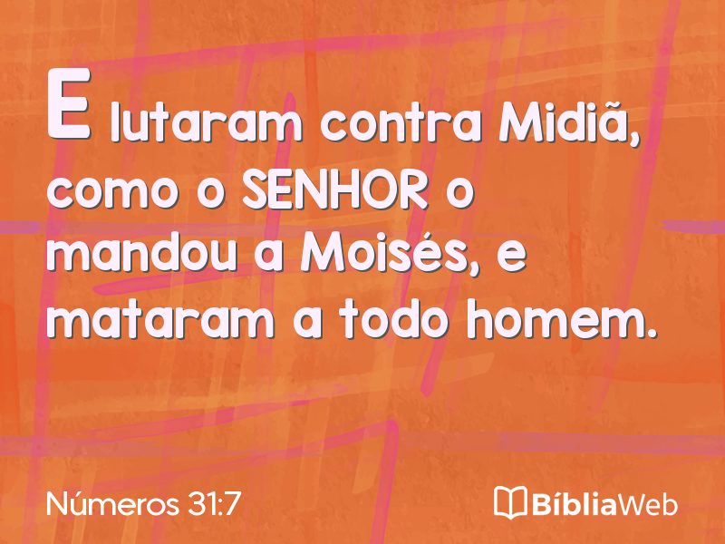 Números 31:7 em imagem para compartilhar