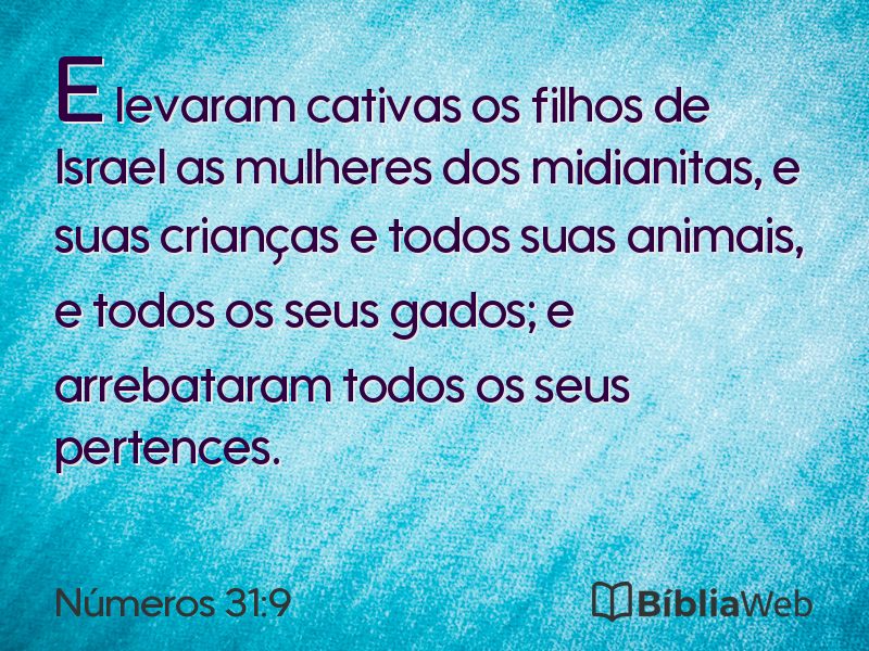 Números 31:9 em imagem para compartilhar