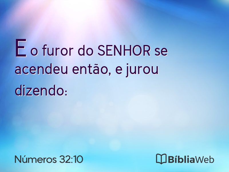 Números 32:10 em imagem para compartilhar