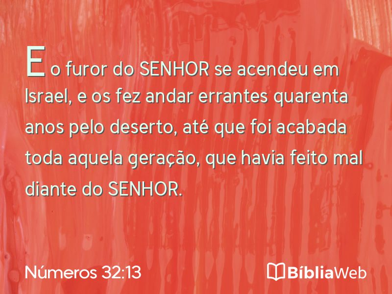 Números 32:13 em imagem para compartilhar