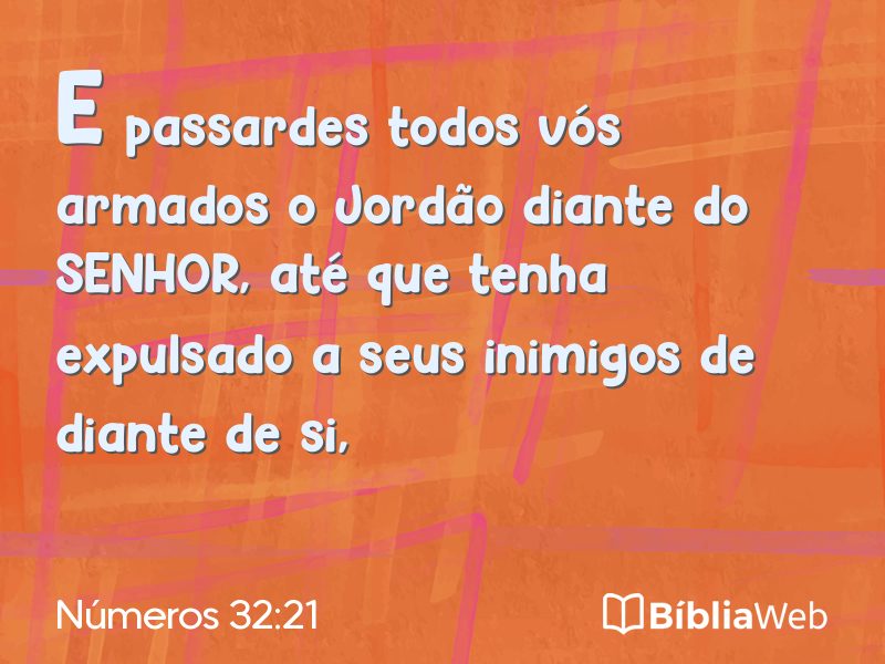 Números 32:21 em imagem para compartilhar