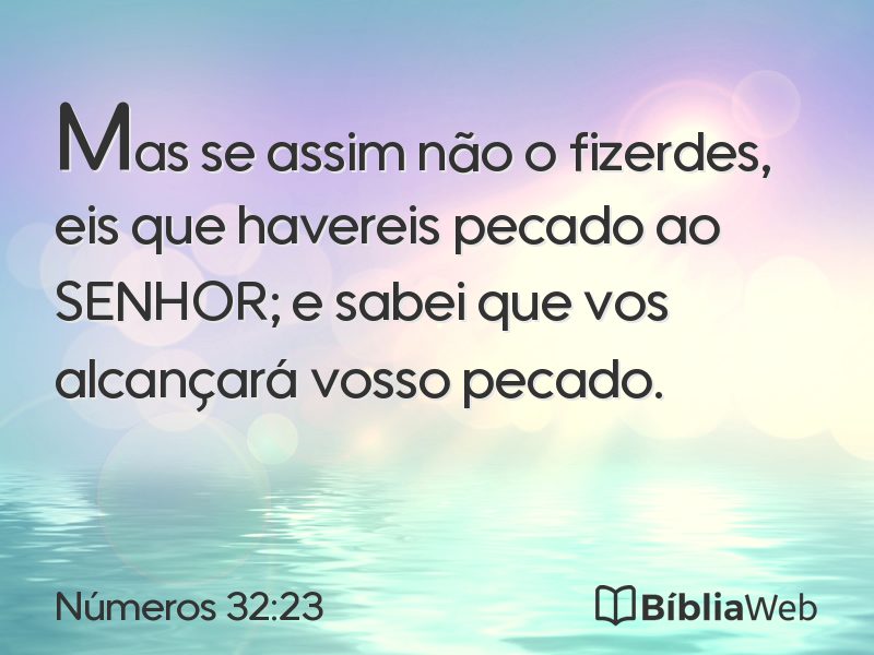 Números 32:23 em imagem para compartilhar