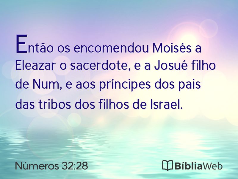 Números 32:28 em imagem para compartilhar