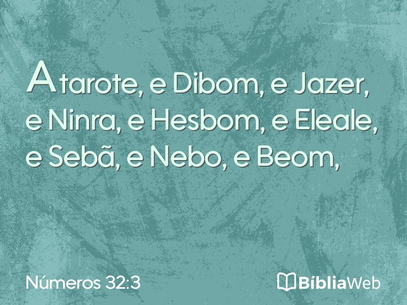 Números 32:3 em imagem para compartilhar