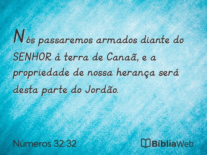 Números 32:32 em imagem para compartilhar