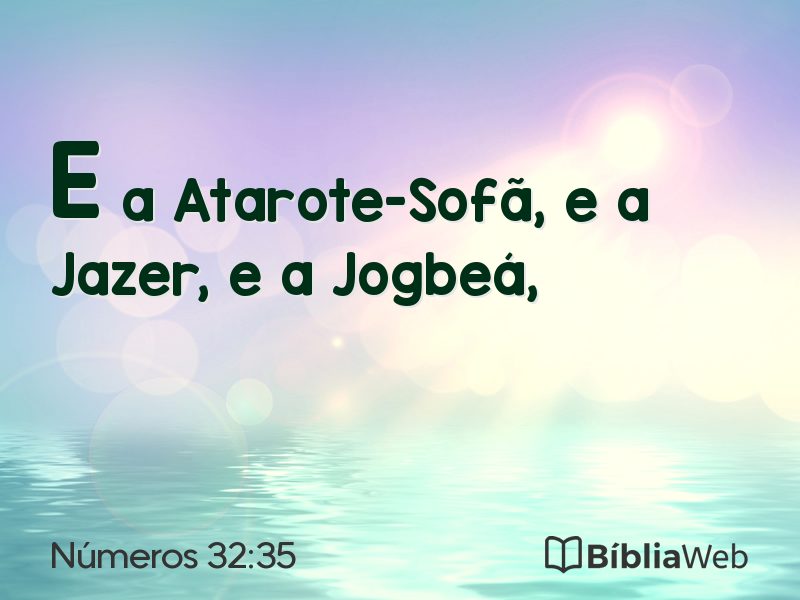 Números 32:35 em imagem para compartilhar