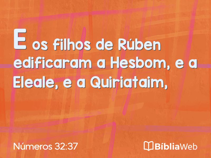 Números 32:37 em imagem para compartilhar