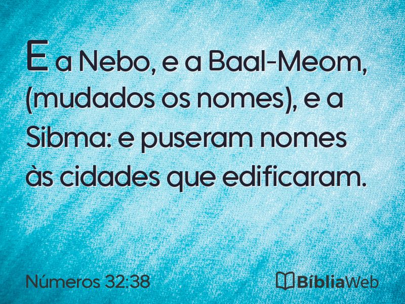 Números 32:38 em imagem para compartilhar