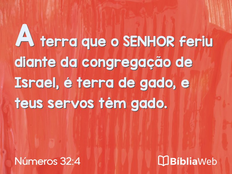 Números 32:4 em imagem para compartilhar