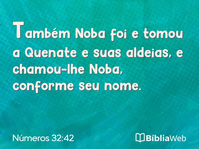 Números 32:42 em imagem para compartilhar