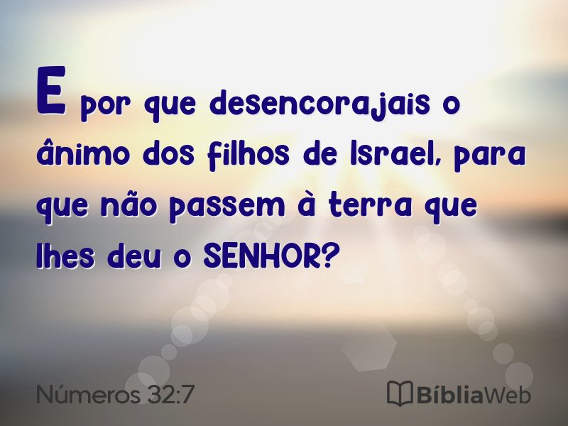 Números 32:7 em imagem para compartilhar