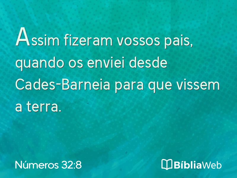 Números 32:8 em imagem para compartilhar