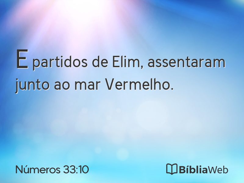 Números 33:10 em imagem para compartilhar