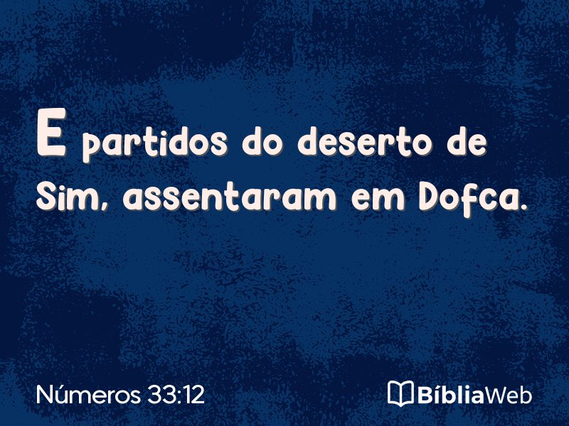 Números 33:12 em imagem para compartilhar