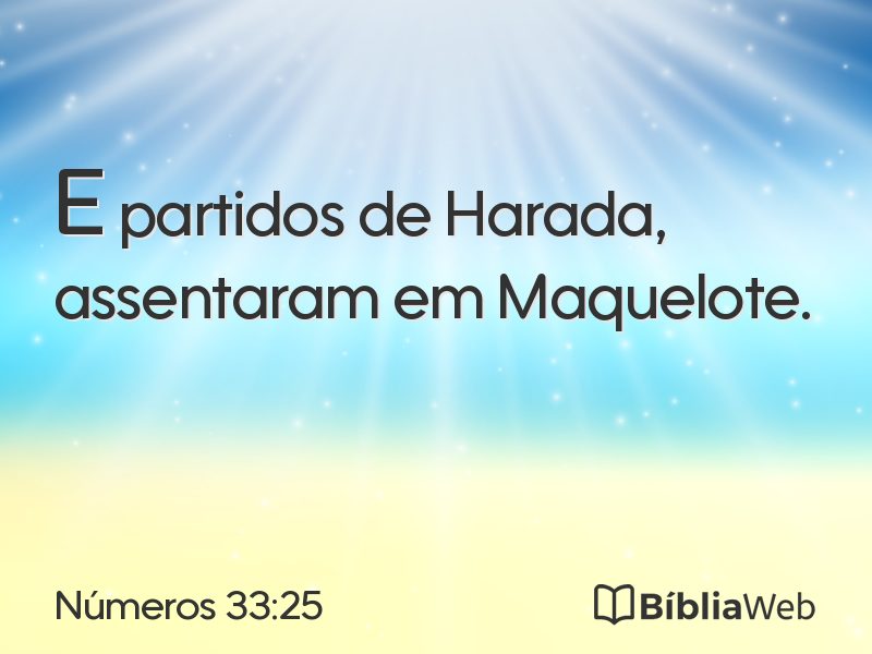 Números 33:25 em imagem para compartilhar