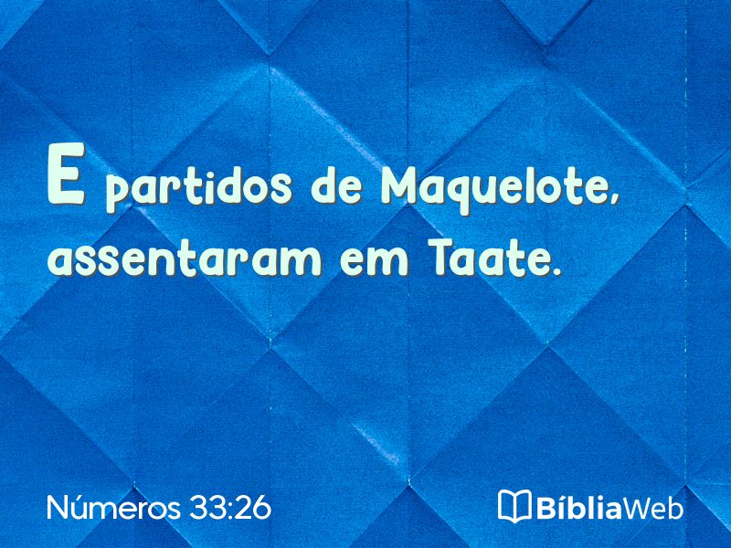 Números 33:26 em imagem para compartilhar