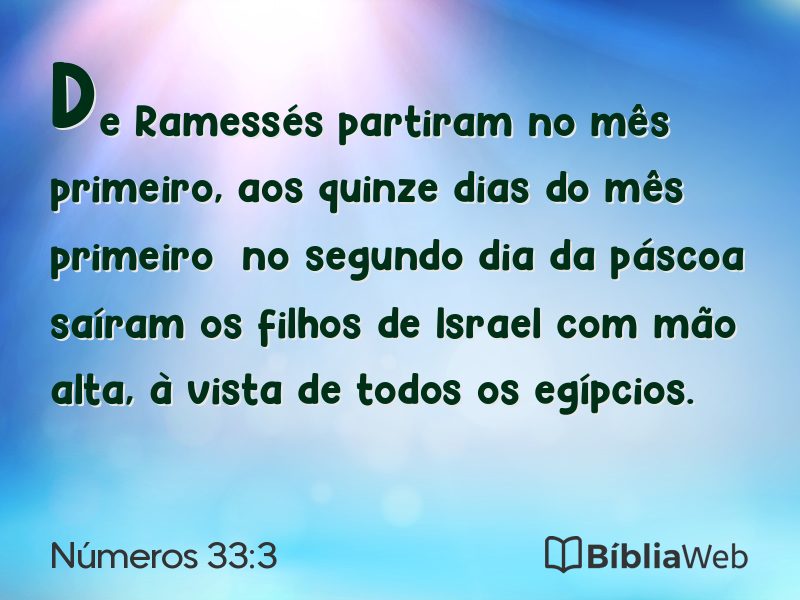 Números 33:3 em imagem para compartilhar