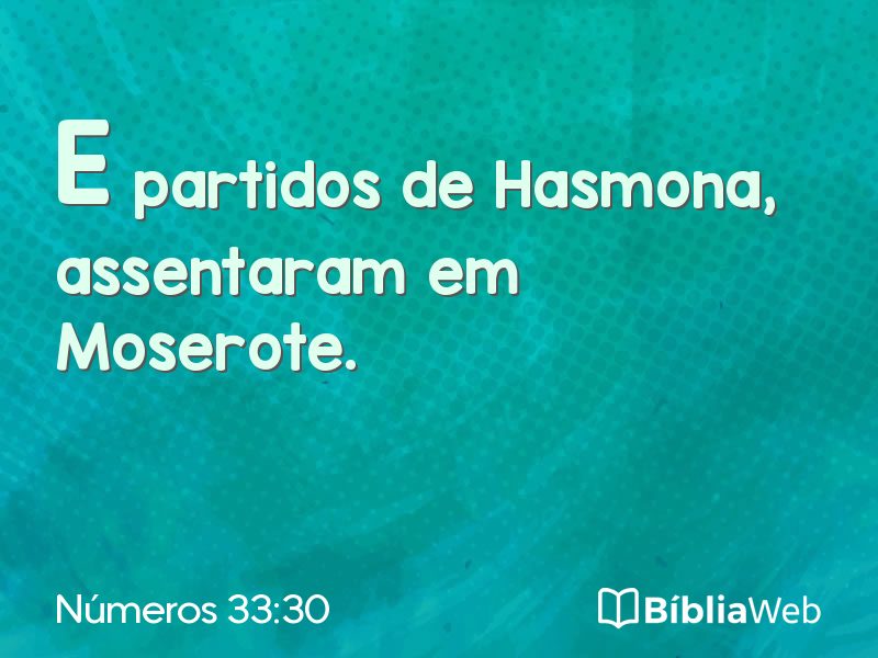 Números 33:30 em imagem para compartilhar
