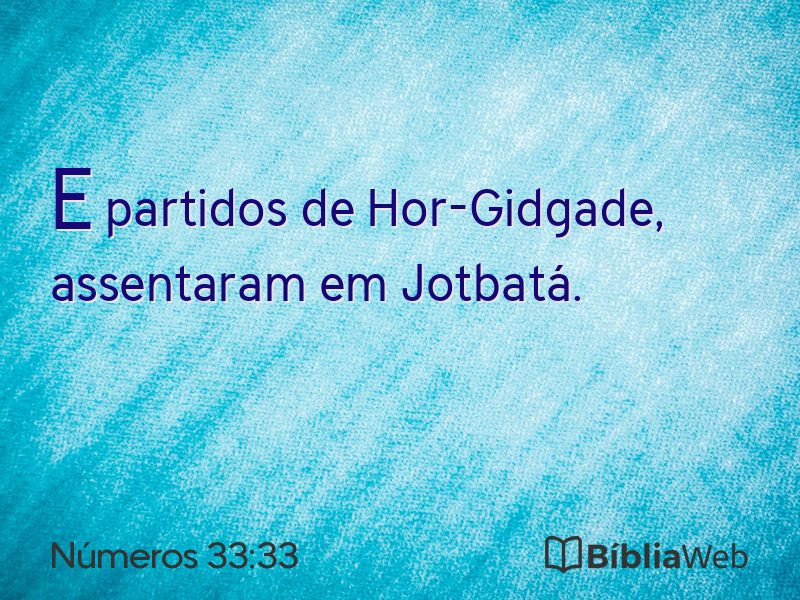 Números 33:33 em imagem para compartilhar