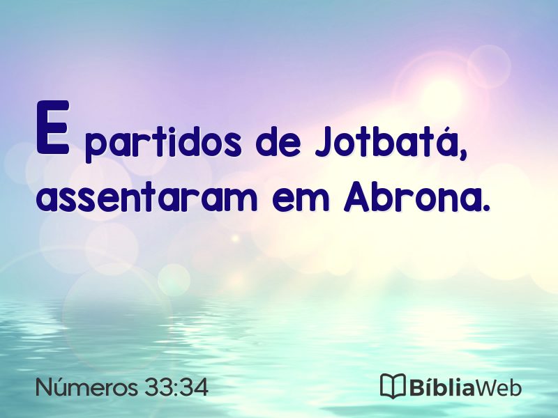 Números 33:34 em imagem para compartilhar
