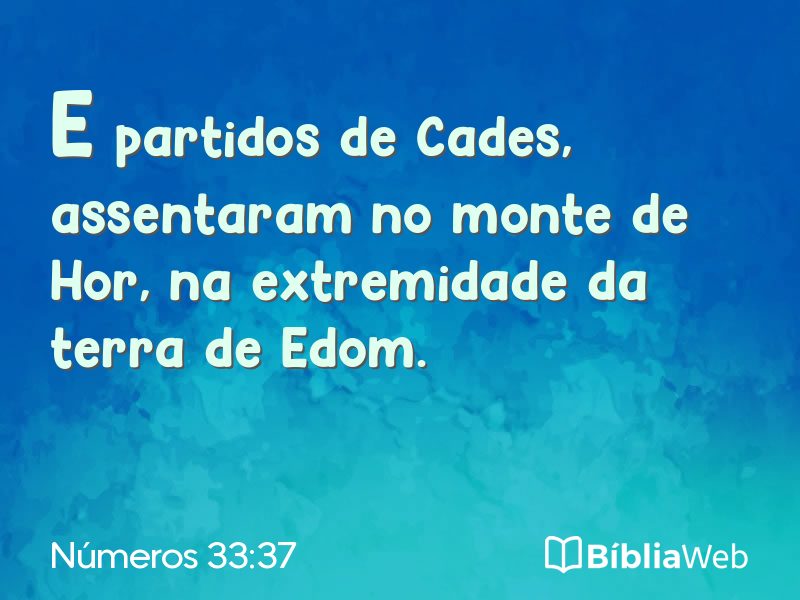 Números 33:37 em imagem para compartilhar
