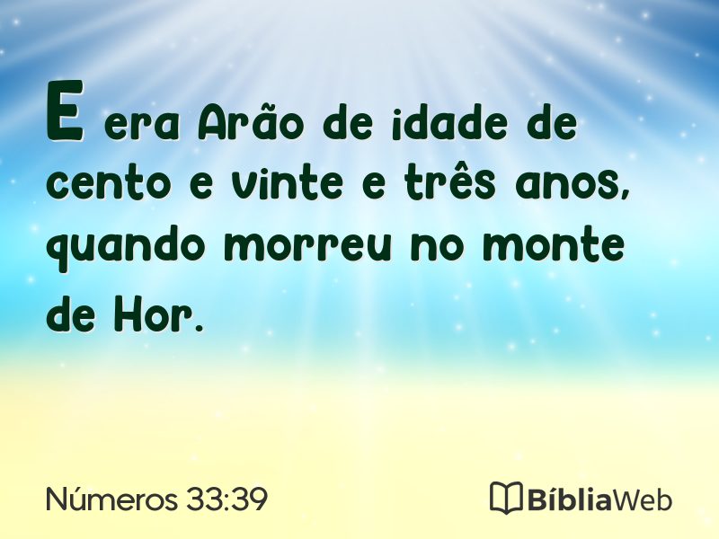 Números 33:39 em imagem para compartilhar