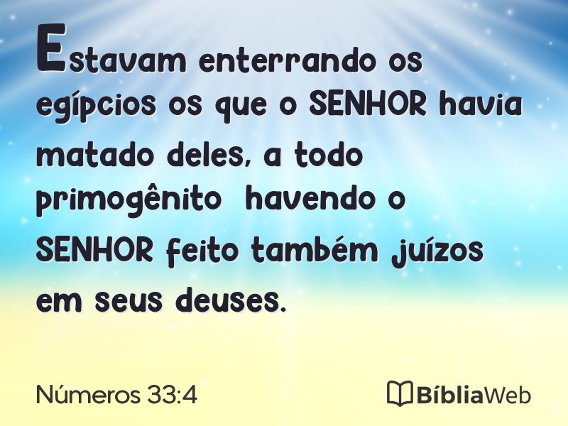 Números 33:4 em imagem para compartilhar