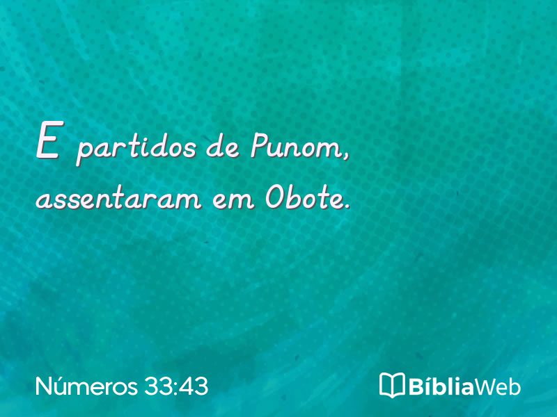 Números 33:43 em imagem para compartilhar