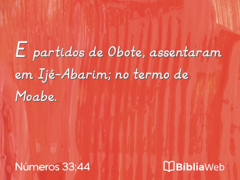 Números 33:44 em imagem para compartilhar