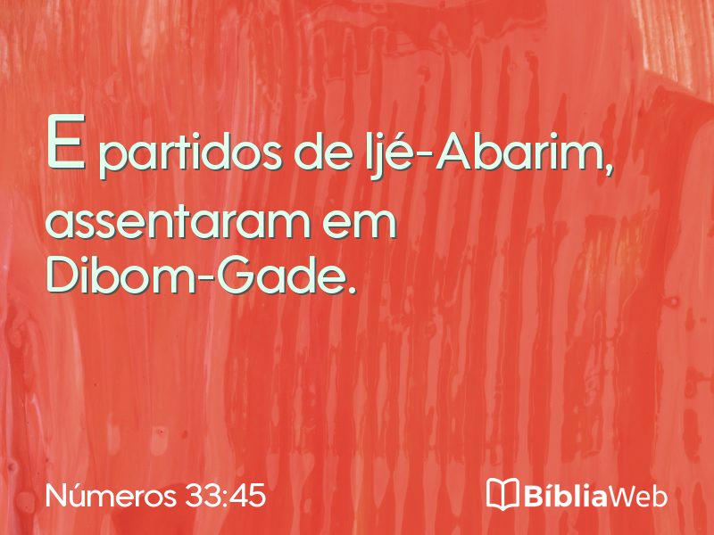 Números 33:45 em imagem para compartilhar