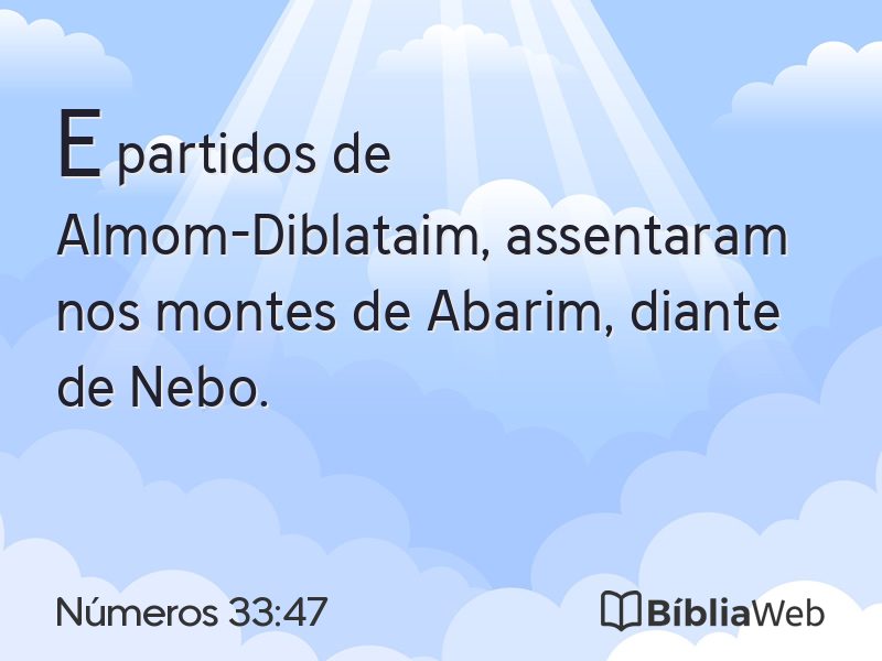 Números 33:47 em imagem para compartilhar