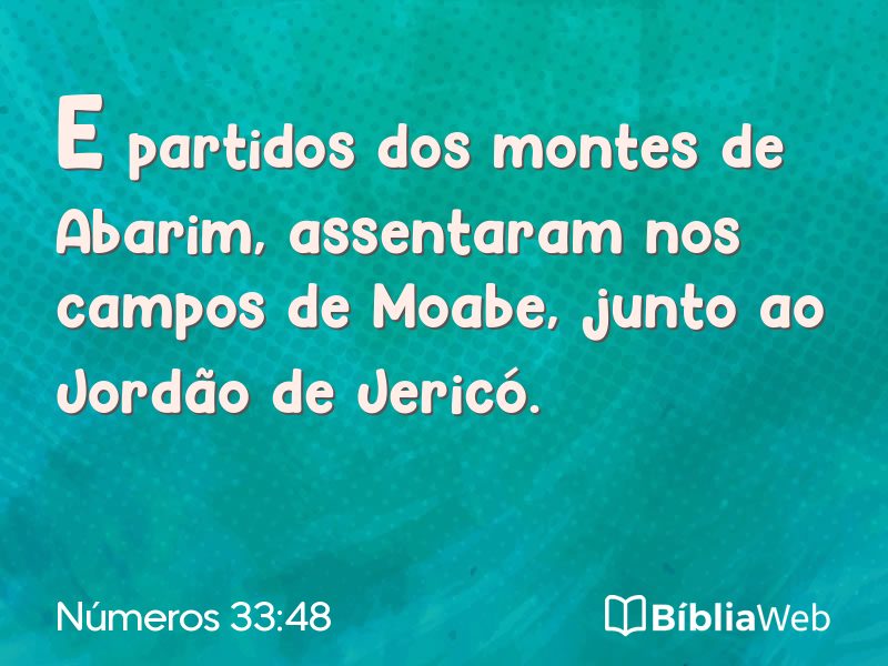Números 33:48 em imagem para compartilhar
