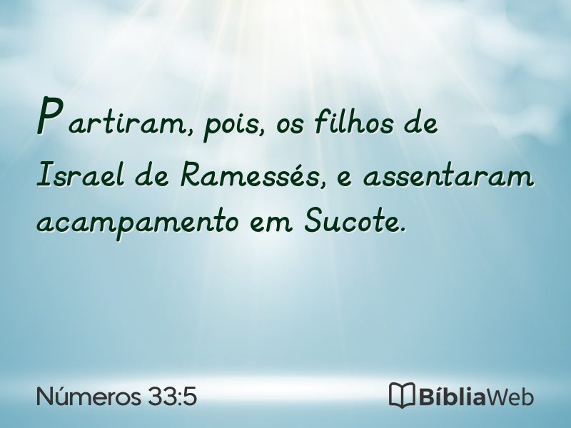 Números 33:5 em imagem para compartilhar