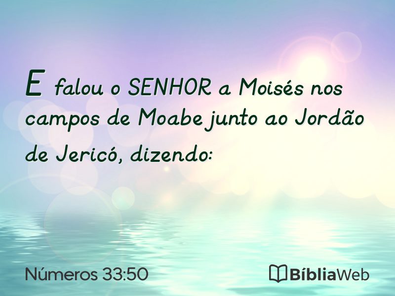 Números 33:50 em imagem para compartilhar