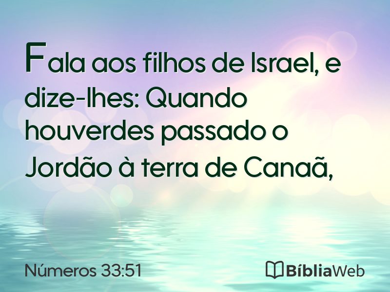 Números 33:51 em imagem para compartilhar