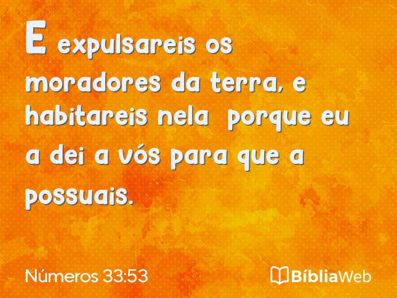 Números 33:53 em imagem para compartilhar