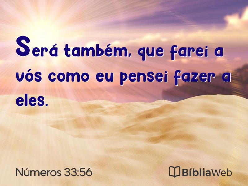 Números 33:56 em imagem para compartilhar