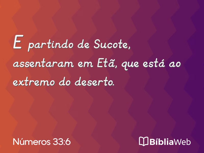 Números 33:6 em imagem para compartilhar