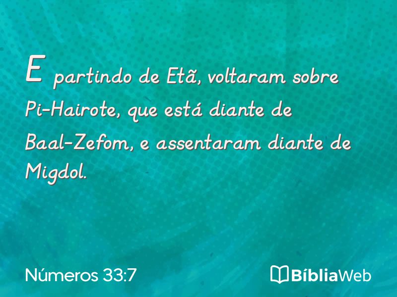Números 33:7 em imagem para compartilhar