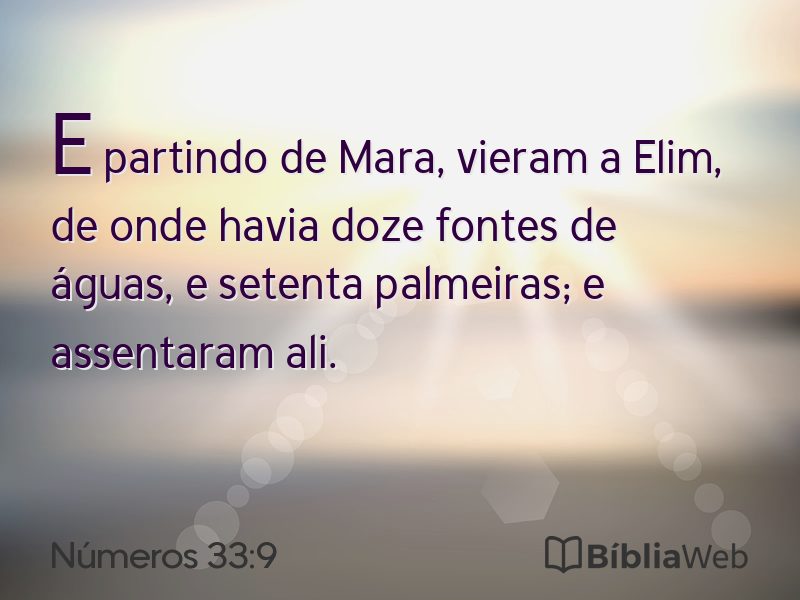 Números 33:9 em imagem para compartilhar