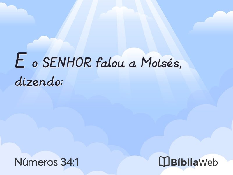 Números 34:1 em imagem para compartilhar
