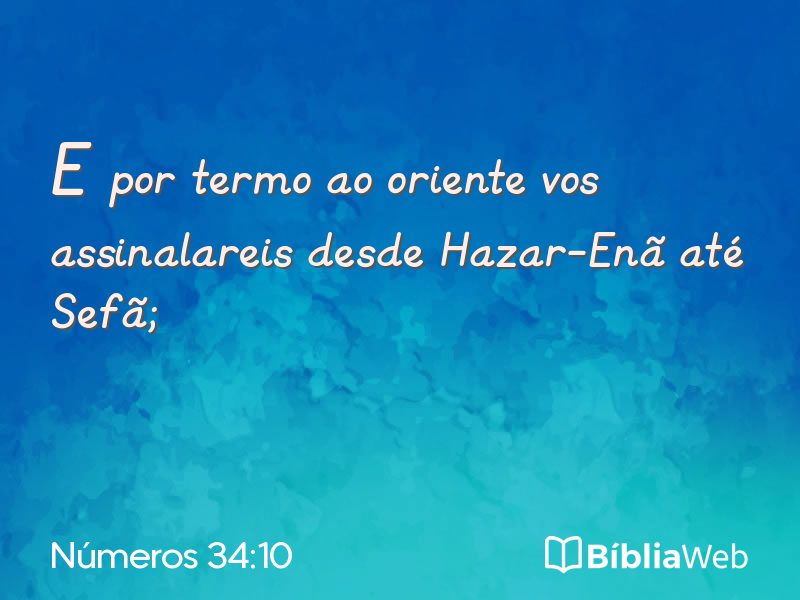 Números 34:10 em imagem para compartilhar