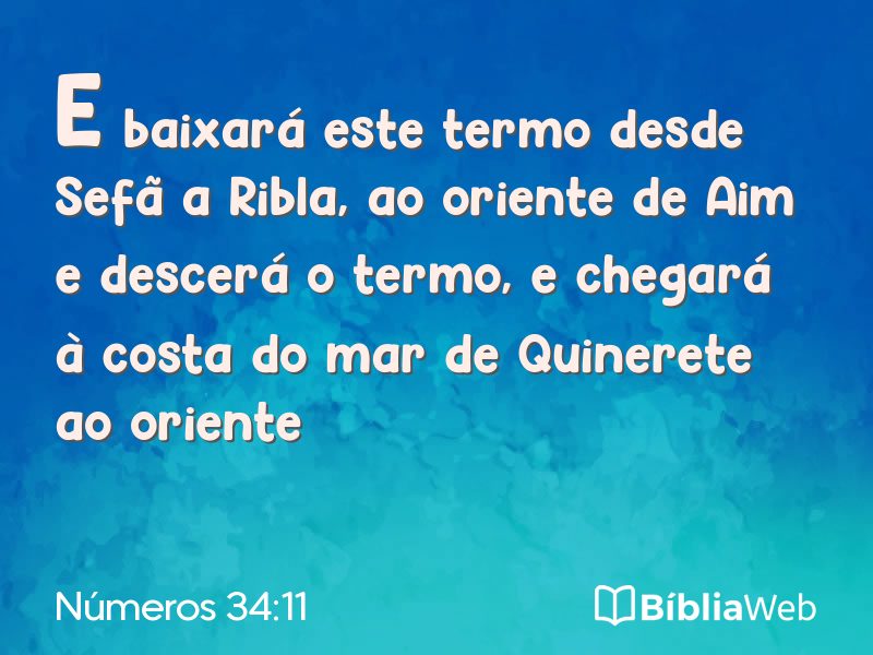 Números 34:11 em imagem para compartilhar