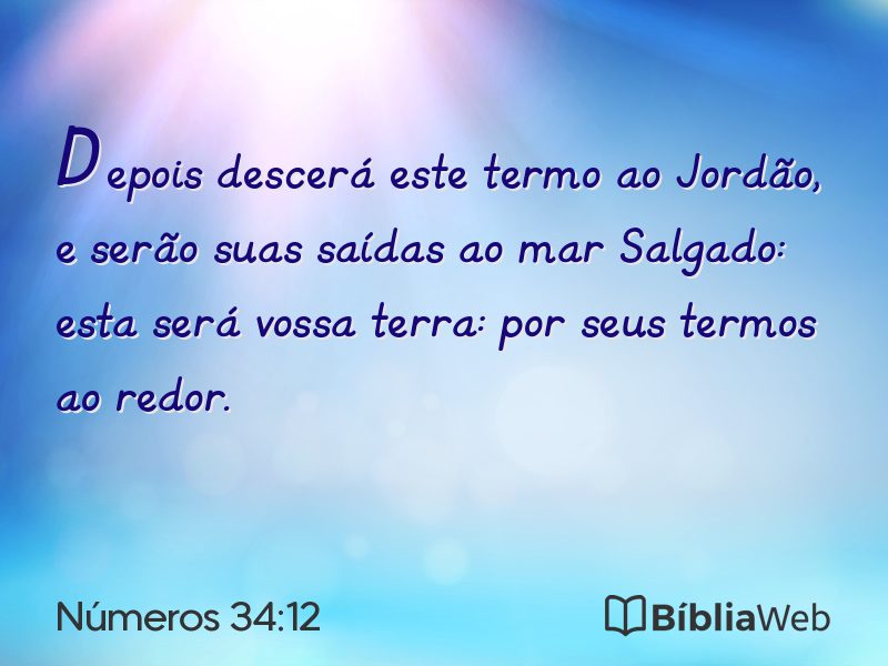 Números 34:12 em imagem para compartilhar