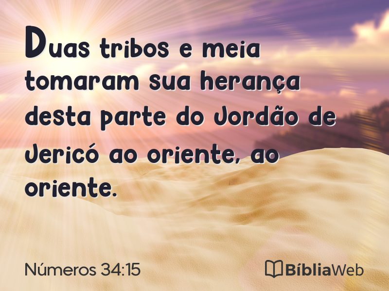 Números 34:15 em imagem para compartilhar